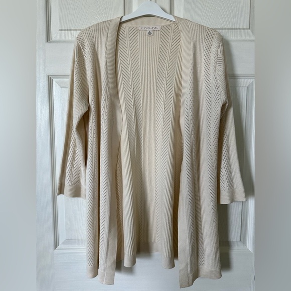 Emaline Cream Knit Cardigan Size M - Picture 1 of 7
